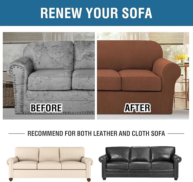 H.VERSAILTEX 4 Piece Stretch Sofa Covers - Image 7