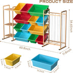 Toy Storage Organizer w Shelves, Bins, Stuffed Animal Storage & Organizer