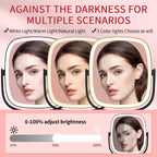 Vanmirr Height Adjustable Lighted Makeup Mirror with Magnification-Black