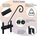 Deck Hook Rail Suitable for Hanging Flower Baskets Wind Chimes Planters Bird Feeders Lights, Heavy Duty Fence Deck Hook Rail Holds up to 15lbs with Ease Note: Pole Length: 16.5 inches