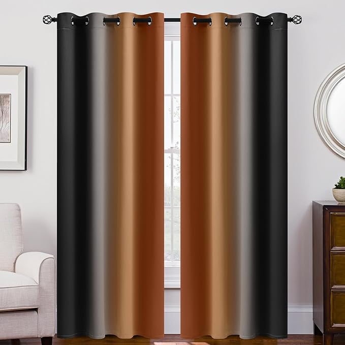 SimpleHome Ombre Room Darkening Curtains 84 inches Length by SimpleHome