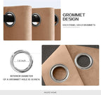 MIULEE Velvet Curtains Blush Beige Elegant Grommet Thermal Insulated Soundproof - Image 2