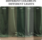 RYB HOME Elegant Green Velvet Curtains 84 inches Long, Light Blocking, Thermal - Image 5