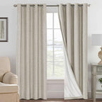 H.VERSAILTEX Linen Curtains 100% Blackout Curtains by HVERSAILTEX