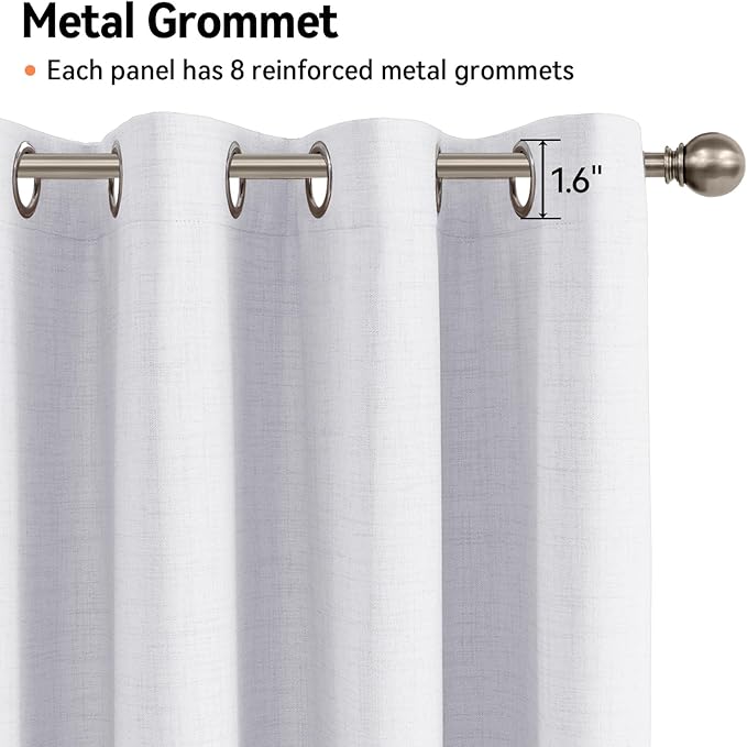 100% Blackout Shield Linen Blackout Curtains - Image 5