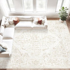 9x12 Area Rugs for Living Room:Washable Rug Vintage Large Rugs Soft Non Slip by MXSANYOORUG
