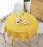 meioro Yellow Boho Table Cloth Rectangle Cotton Linen Nordic Twill Tablecloths Wrinkle Free Fabric Checkerboard Stripe Table Cloths Rustic Cover for Kitchen Dining Party Outdoor Picnic(55 x 55 Inch)