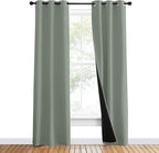 NICETOWN 100% Blackout Window Curtain Panels, Heat and Full Light Blocking - Image 2