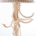 Macrame Wall Hanging,Jellyfish Dream Catcher with Star Lights,Bohemian Woven Wall Art Decor Beautiful Apartment Dorm Room Door Decoration (White)