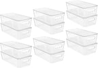 Vtopmart 12pcs Clear Stackable Storage Bins with Lids