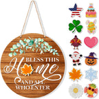 Interchangeable Welcome Sign Fall Halloween Front Door Decor