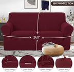U-NICE HOME Loveseat Cover Stretch Couch Cover Sofa Cover Sofa Slipcover - Image 3