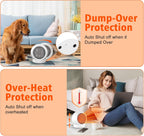 Space Heater, 600W Ceramic Desk Heater for Indoor Use, White