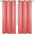 LEMOMO Coral Thermal Blackout Curtains/42 x 72 Inch/Set of 2 Panels Room by Lemomo