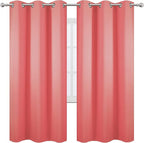 LEMOMO Coral Thermal Blackout Curtains/42 x 72 Inch/Set of 2 Panels Room by Lemomo