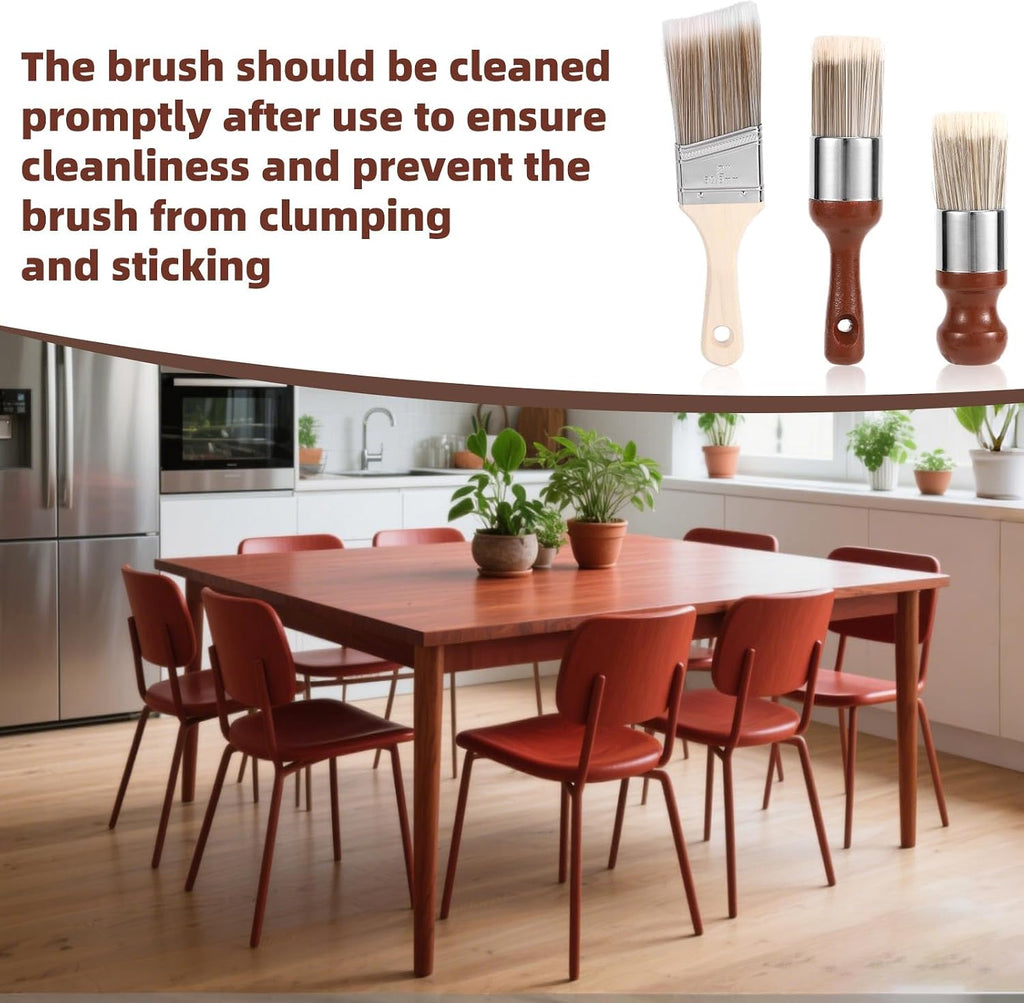 3pcs Leather Furniture Salve Brush, 3 Styles (Large)