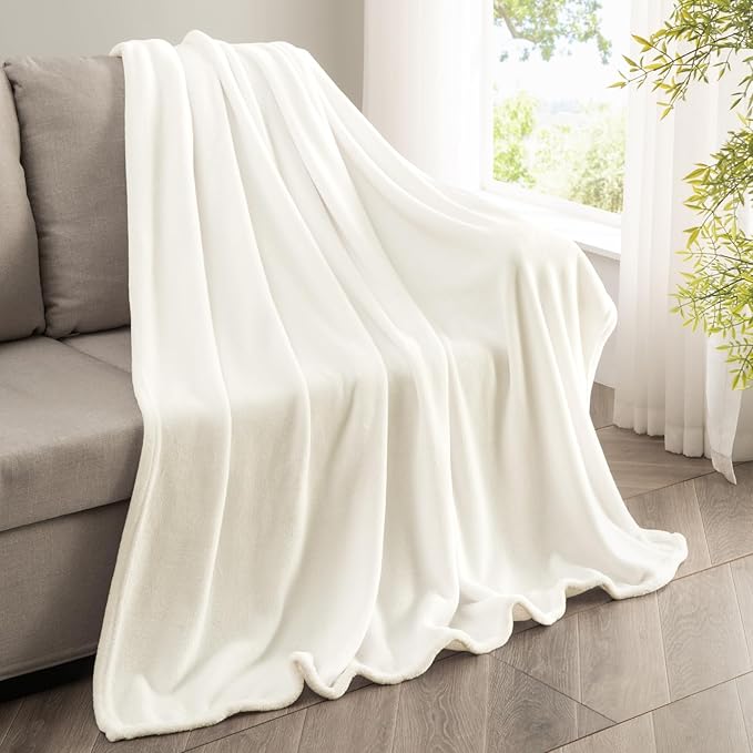 BEDELITE Fleece Blanket Cream Throw Blankets - Image 5