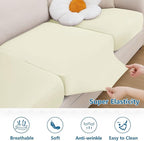 hyha Milk Silk Couch Cushion Covers, Soft Magic Sofa Covers Washable - Image 6