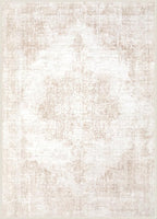 Area Rug 6x9 Vintage Rugs: Washable Living Room Rug Retro Medallion Distressed - Image 9