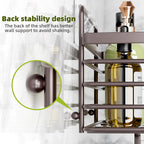 Yougai Shower Organizer with Soap Holder and Hooks, (Brown)