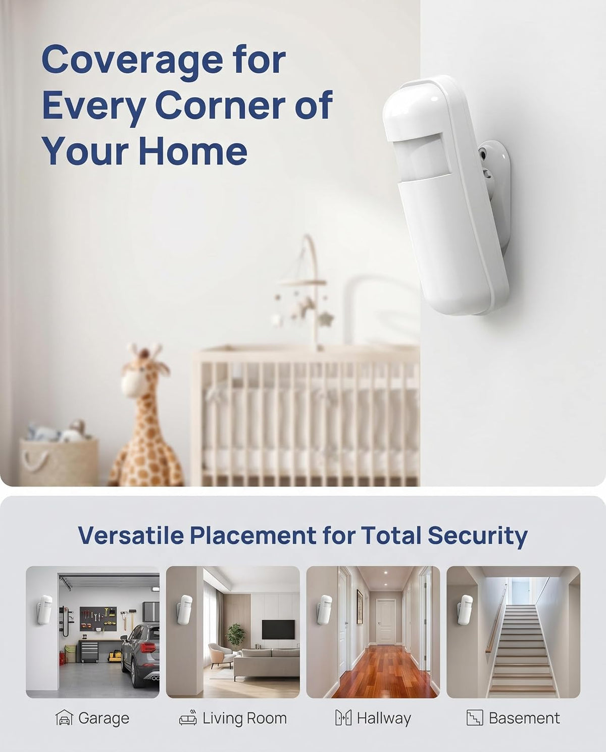 WiFi Home Security Alarm System with Door Window Sensors & Motion Sensor