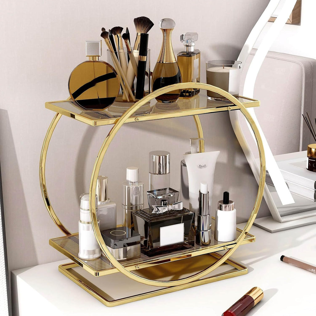 Perfume Organizer, 2-Tier Bathroom Countertop Organizer and Storage