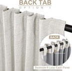 100% Blackout Shield Linen Blackout Curtains - Image 3