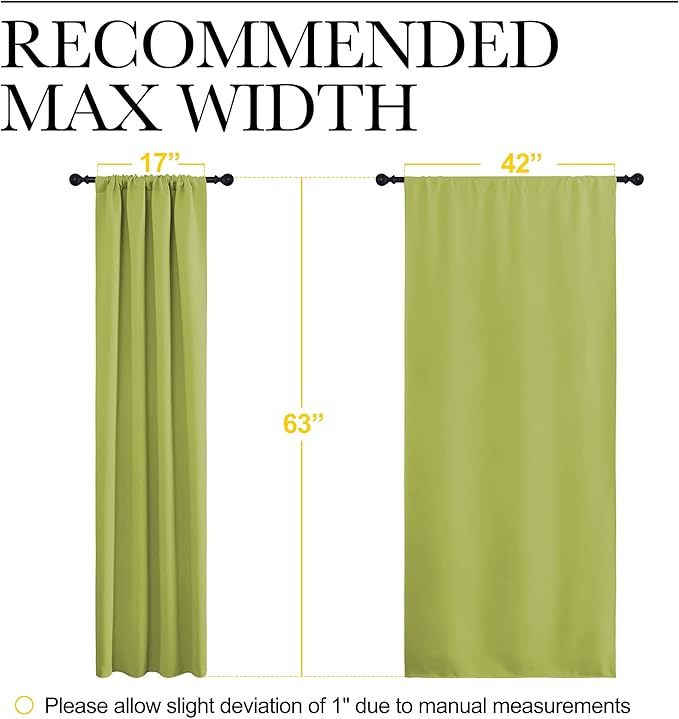 NICETOWN Green Blackout Draperies Curtains - Image 8