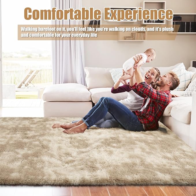 6x9 Fluffy Area Rug for Living Room, Shag Area Rugs for Bedroom, Soft Fuzzy Rug - Image 5