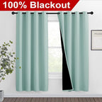 NICETOWN 100% Blackout Window Curtain Panels, Full Light Blocking Drapes - Image 2
