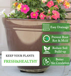 24 Pack Invisible Pot Feet with Enhanced Non-Slip Surface Grip Plant Pots and Flowers, Solid Rubber Pots Risers, Pot Lifters for Indoor or Outdoor Planters