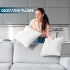 Utopia Bedding Throw Pillows – 18 x 18 Inches Down Alternative Pillows - Image 3