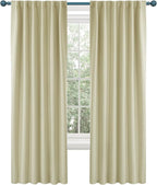 Deconovo Blackout Curtains, Thermal Insulated, W52 x L54 2 Panels, Back Tab by Deconovo
