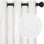 Deconovo White Curtains 63 Inches Long, Room Darkening Curtain, Thermal by Deconovo
