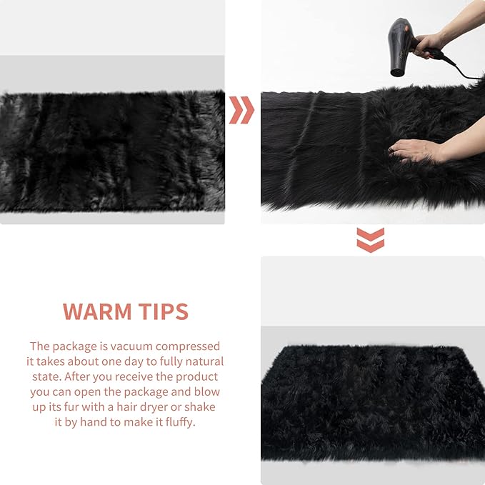 Ciicool Round Fur Fluffy Area Rug - Image 6