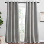 NICETOWN Silver Grey Room Darkening Curtain Panels 120" Long by NICETOWN