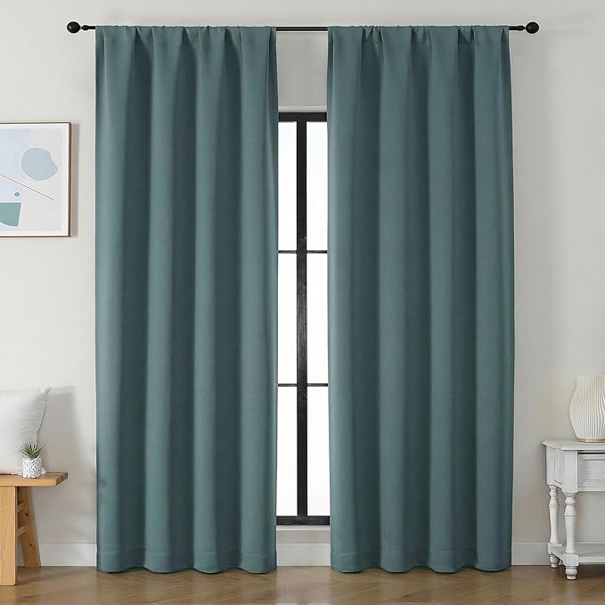 Simplebrand Dark Green Blackout Curtains by Simplebrand