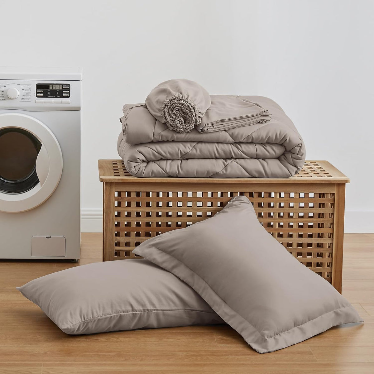 Love's cabin Twin Comforter Set, 5 Pieces Bed in a Bag, Burlwood