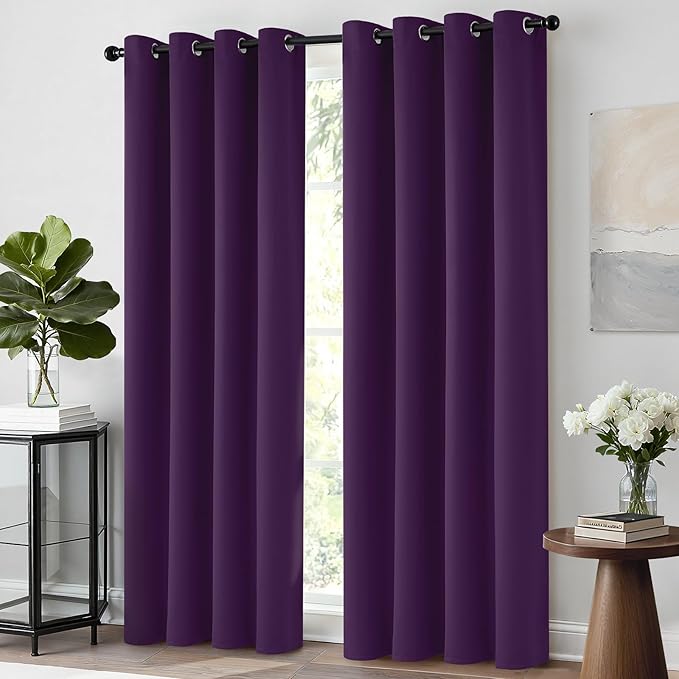 Yakamok Purple Blackout Curtains - Image 2