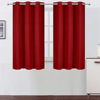 LEMOMO Red Blackout Curtains 42 x 54 Inch Length Set of 2 Panels Grommet by Lemomo