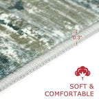 KOZYFLY Kitchen Runner Rug for Hallway Non-Slip Modern Abstract Runner Rug 2x5 - Image 2
