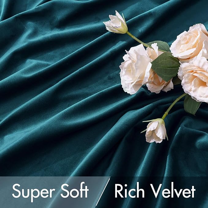 MIULEE Blue Velvet Curtains 84 inches 2 Panels - Image 4