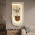 3D Textured LED Wall Art Decor for Living Room, Modern Vertical 30x60 Inch
