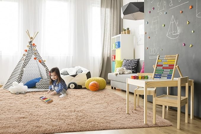 TWINNIS Super Soft Shaggy Rugs Fluffy Carpets 8x10 Feet, Indoor Modern Plush - Image 4