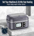27000mAh Cordless Electric Heated Lunch Box for Adults 2 x 6.3 cups