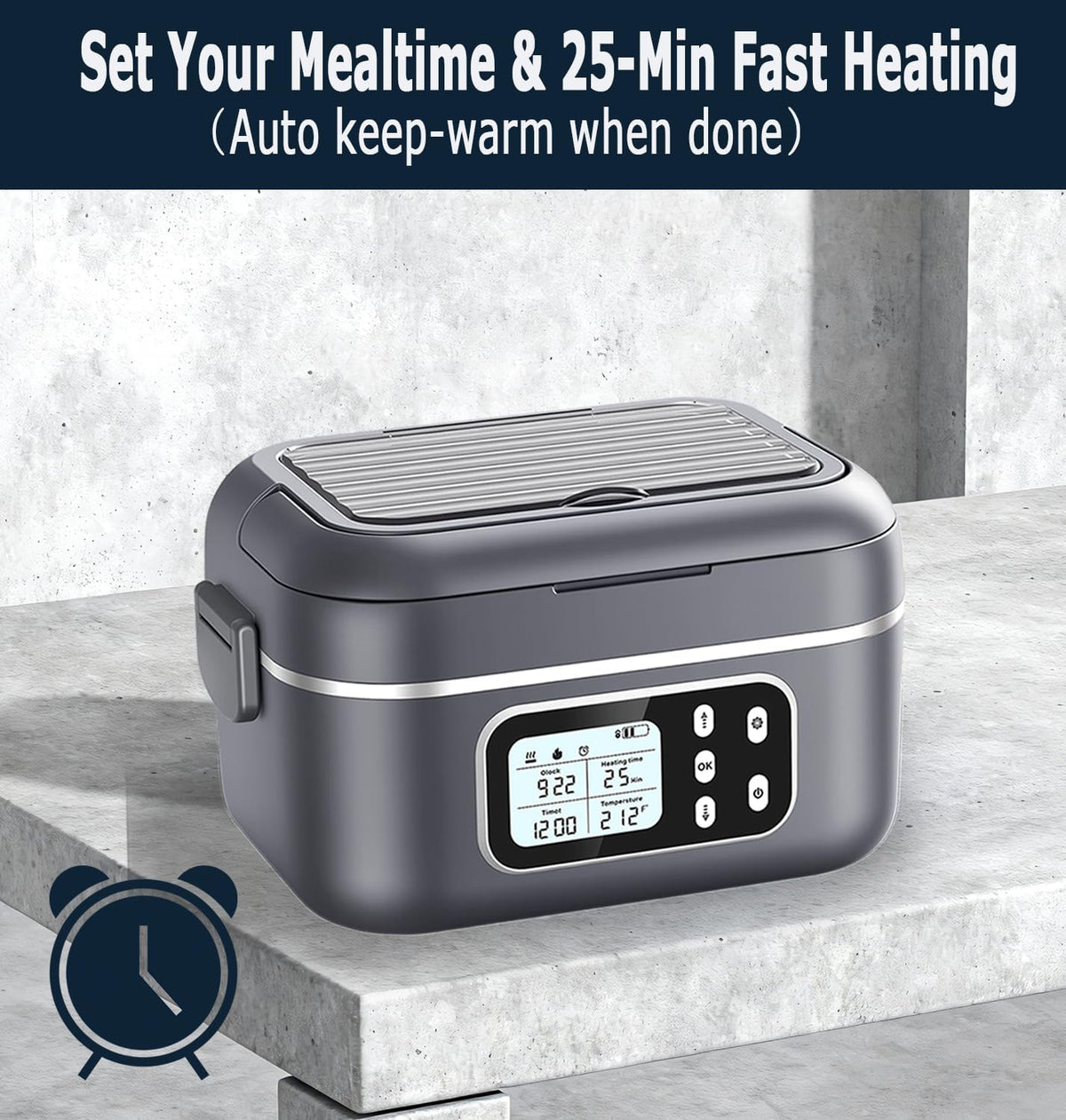 27000mAh Cordless Electric Heated Lunch Box for Adults 2 x 6.3 cups