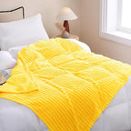 Bright Yellow Fleece Throw Blanket 50”×60” - Image 2