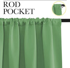 NICETOWN Blackout Curtains for Living Curtains, Froest Green, 52 by 63 Inch - Image 2