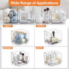 9 Pcs Clear Plastic Storage Bins Stackable Pantry Organizer