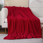 JIAHANNHA Fleece Blanket King Size Red 108 by 90 Inches Blankets - Image 3